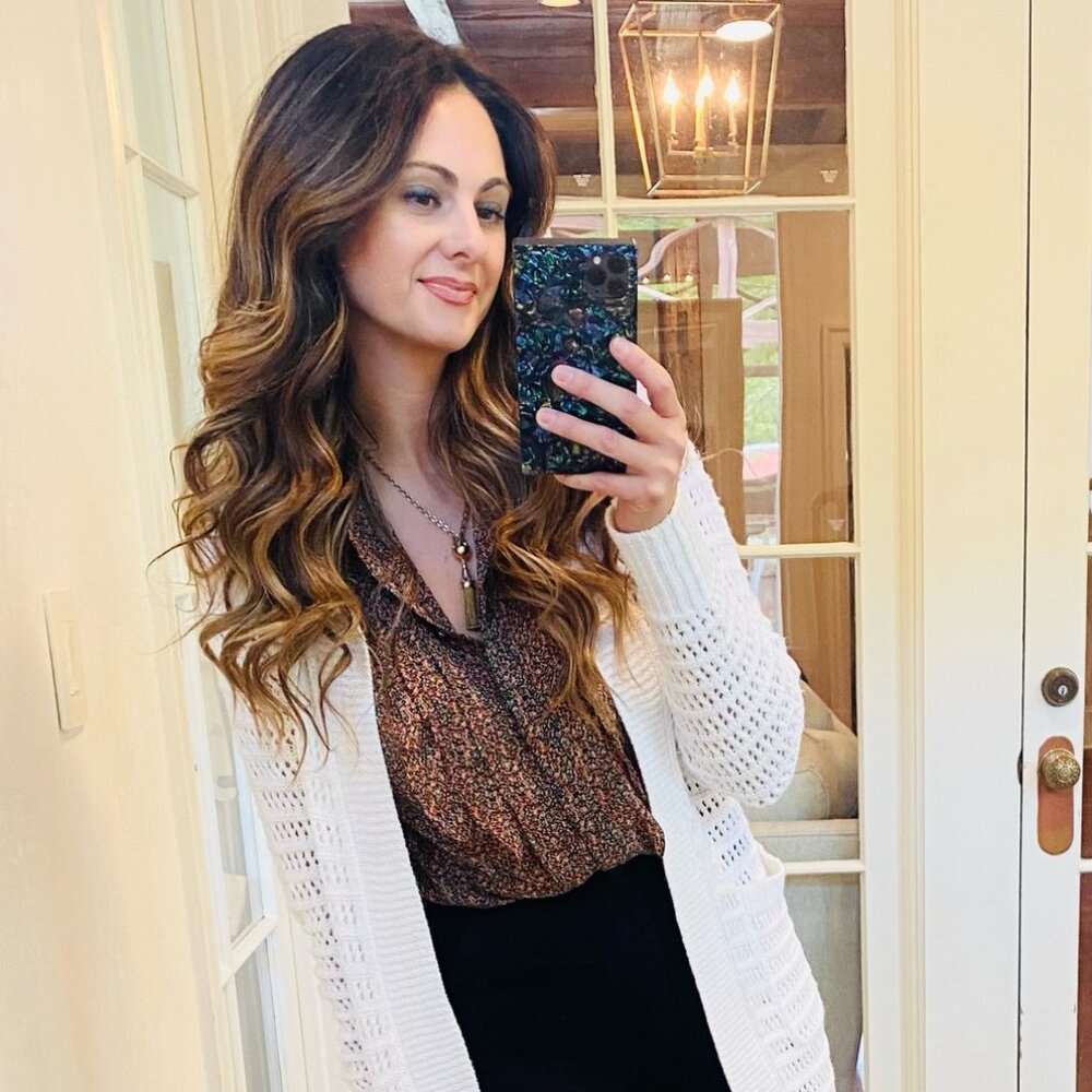 Cabi 6319 Tux Ruffle Top Spring 2023 Large Euc - image 1